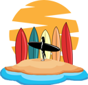 پیش‌نمایش فایل holiday-surfing-beach-8946138 از پک وینتیج رترو