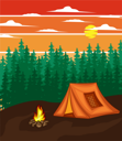 پیش‌نمایش فایل camping-in-the-forest-8944829 از پک وینتیج رترو