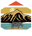 پیش‌نمایش فایل rhino-in-the-river-8944827 از پک وینتیج رترو