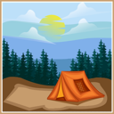 پیش‌نمایش فایل camping-in-forest-8946562 از پک وینتیج رترو