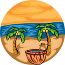 پیش‌نمایش فایل drinking-coconut-water-on-the-beach-8961456 از پک وینتیج رترو