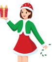 پیش‌نمایش فایل cute-girl-with-christmas-gift-7154133 از پک شخصیت کریسمسی
