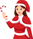 پیش‌نمایش فایل girl-wearing-christmas-costume-7154131 از پک شخصیت کریسمسی