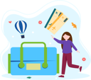 پیش‌نمایش فایل girl-booking-beach-tickets-8819685 از پک سرگرمی‌های آخر هفته