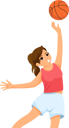 پیش‌نمایش فایل female-basketball-player-8931495 از پک کاراکتر ورزش و ورزش