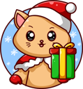 پیش‌نمایش فایل brown-cat-bringing-one-gift-for-christmas-7135673 از پک عنصر کریسمس