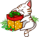 پیش‌نمایش فایل cat-hug-the-christmas-present-7135659 از پک عنصر کریسمس