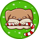 پیش‌نمایش فایل dog-brought-a-christmas-candy-7135656 از پک عنصر کریسمس