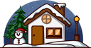 پیش‌نمایش فایل house-with-a-snowman-and-a-fir-tree-on-christmas-eve-7135669 از پک عنصر کریسمس