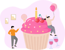 پیش‌نمایش فایل birthday-cupcake-7330156 از پک جشن تولد