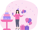 پیش‌نمایش فایل birthday-girl-celebrating-7329960 از پک جشن تولد