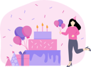 پیش‌نمایش فایل birthday-girl-with-cake-7329962 از پک جشن تولد