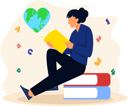 پیش‌نمایش فایل girl-reading-book-8532737 از پک روز جهانی کتاب