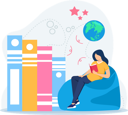 پیش‌نمایش فایل girl-reading-book-8532611 از پک روز جهانی کتاب
