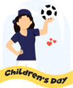 پیش‌نمایش فایل little-girl-holding-football-8696211 از پک روز کودک