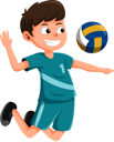 پیش‌نمایش فایل volleyball-player-playing-9798294 از پک شخصیت ورزشی کودکان