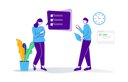 پیش‌نمایش فایل business-people-working-on-task-list-8054972 از پک مدیریت زمان