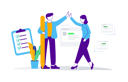 پیش‌نمایش فایل business-team-do-high-five-after-task-got-completed-8054979 از پک مدیریت زمان