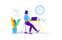 پیش‌نمایش فایل woman-look-at-time-while-working-8054971 از پک مدیریت زمان
