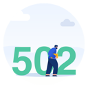 پیش‌نمایش فایل bad-gateway-502-9840165 از پک صفحه خطا جلد 03