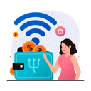 پیش‌نمایش فایل digital-electronic-wallet-banking-tool-10624873 از پک بانک نئو