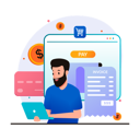 پیش‌نمایش فایل online-payment-transaction-with-electronic-receipt-10624877 از پک بانک نئو