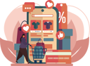 پیش‌نمایش فایل mobile-shopping-7250365 از پک تجارت الکترونیک