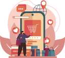 پیش‌نمایش فایل mobile-shopping-7250367 از پک تجارت الکترونیک
