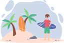 پیش‌نمایش فایل man-with-surfboard-8804203 از پک سرگرمی‌های آخر هفته