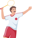 پیش‌نمایش فایل badminton-player-8908812 از پک کاراکتر ورزش و ورزش