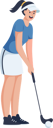 پیش‌نمایش فایل female-golfer-8908816 از پک کاراکتر ورزش و ورزش