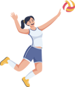 پیش‌نمایش فایل female-volleyball-player-8908818 از پک کاراکتر ورزش و ورزش