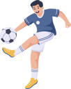 پیش‌نمایش فایل football-player-8908807 از پک کاراکتر ورزش و ورزش