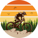 پیش‌نمایش فایل downhill-mountain-bikers-9064979 از پک وینتیج رترو
