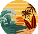 پیش‌نمایش فایل surfing-beach-9064876 از پک وینتیج رترو