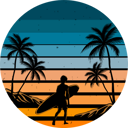 پیش‌نمایش فایل surfing-beach-9032058 از پک وینتیج رترو
