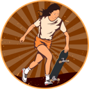 پیش‌نمایش فایل skateboard-balanced-9430417 از پک وینتیج رترو