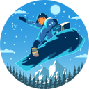 پیش‌نمایش فایل snowboarding-9430458 از پک وینتیج رترو