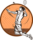 پیش‌نمایش فایل badminton-player-9430100 از پک وینتیج رترو