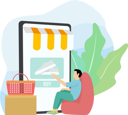 پیش‌نمایش فایل man-doing-online-shopping-7173660 از پک تجارت الکترونیک