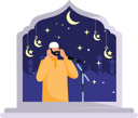 پیش‌نمایش فایل muslim-man-giving-the-call-to-prayer-on-mic-8022678 از پک رمضان