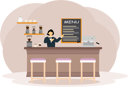 پیش‌نمایش فایل female-barista-8070288 از پک کافه