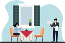 پیش‌نمایش فایل waiter-serve-food-to-female-customer-8070294 از پک کافه