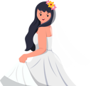 پیش‌نمایش فایل beautiful-bride-giving-side-pose-8162820 از پک شخصیت عروسی