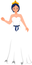 پیش‌نمایش فایل beautiful-bride-giving-standing-pose-8162809 از پک شخصیت عروسی