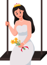 پیش‌نمایش فایل beautiful-bride-sitting-on-swing-8162815 از پک شخصیت عروسی