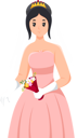 پیش‌نمایش فایل beautiful-bride-with-flower-bouquet-8162822 از پک شخصیت عروسی