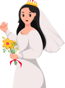 پیش‌نمایش فایل gorgeous-bride-with-flower-bouquet-8162817 از پک شخصیت عروسی