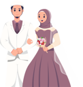 پیش‌نمایش فایل islamic-wedding-couple-on-wedding-day-8162829 از پک شخصیت عروسی