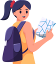 پیش‌نمایش فایل beautiful-traveler-with-map-8163272 از پک شخصیت سفر